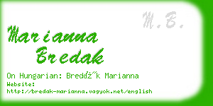 marianna bredak business card
